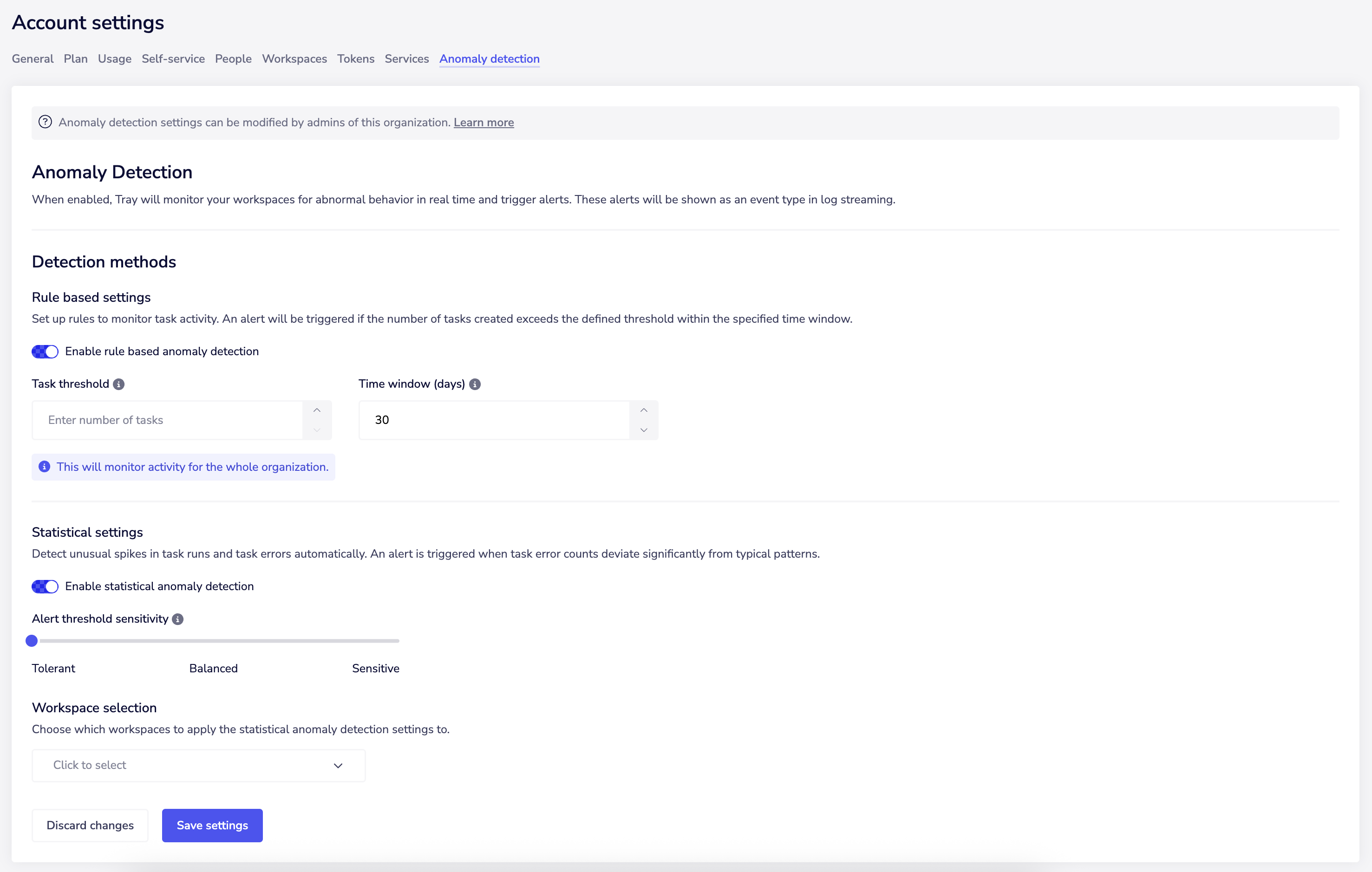Anomaly Detection Setup
