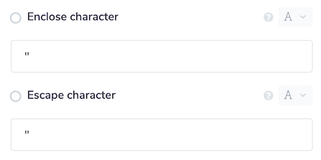 CSV format enclose/ escape characters
