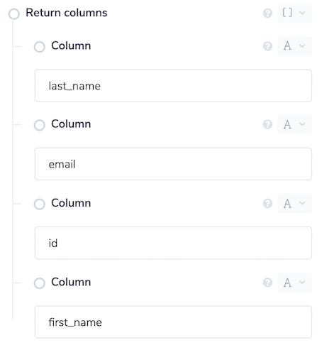 Column order