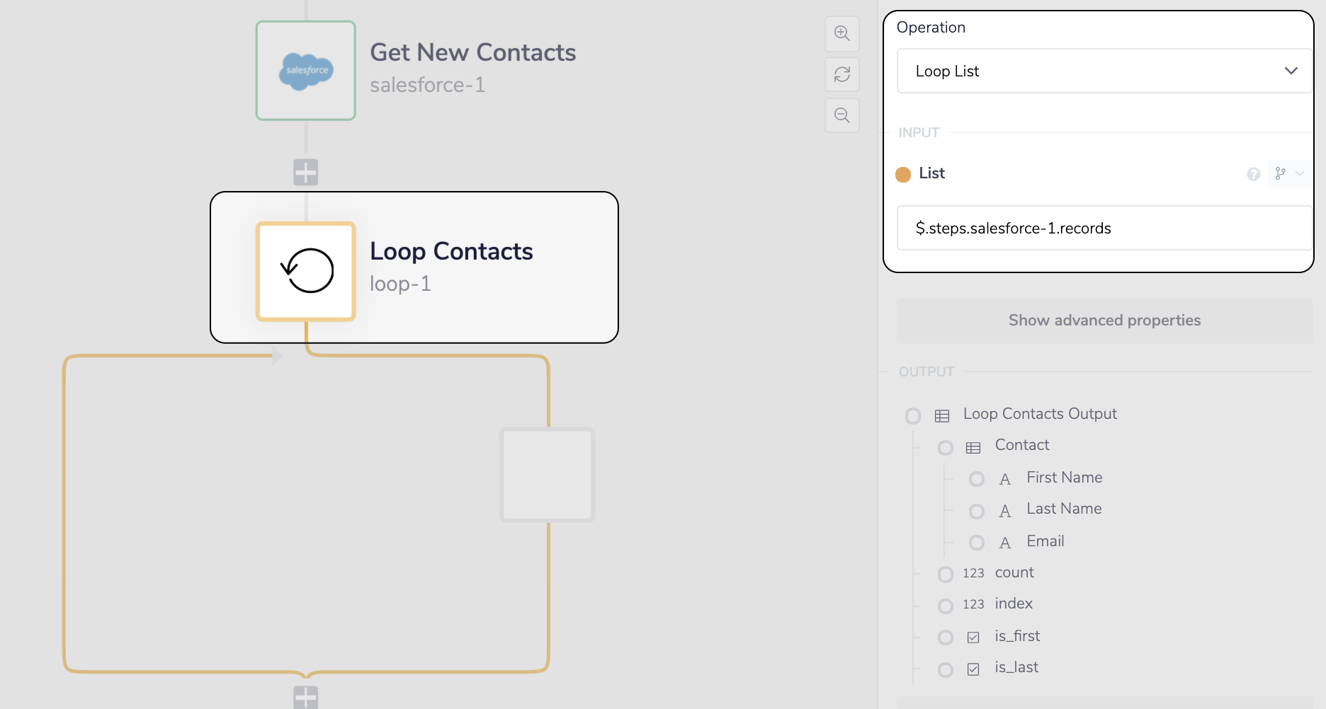 Add the loop step