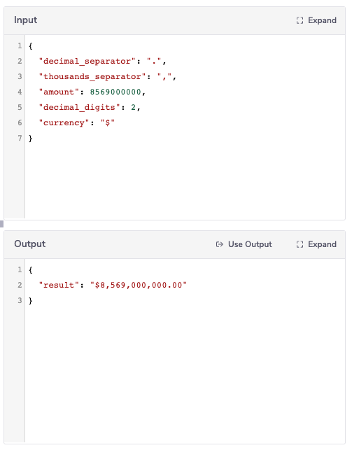 Text Helper Output