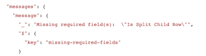 Missing required field error