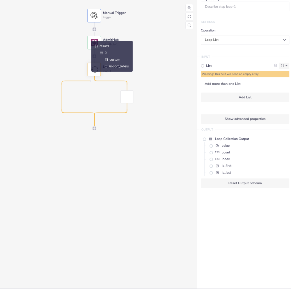 admitHub-step-2-loop-list