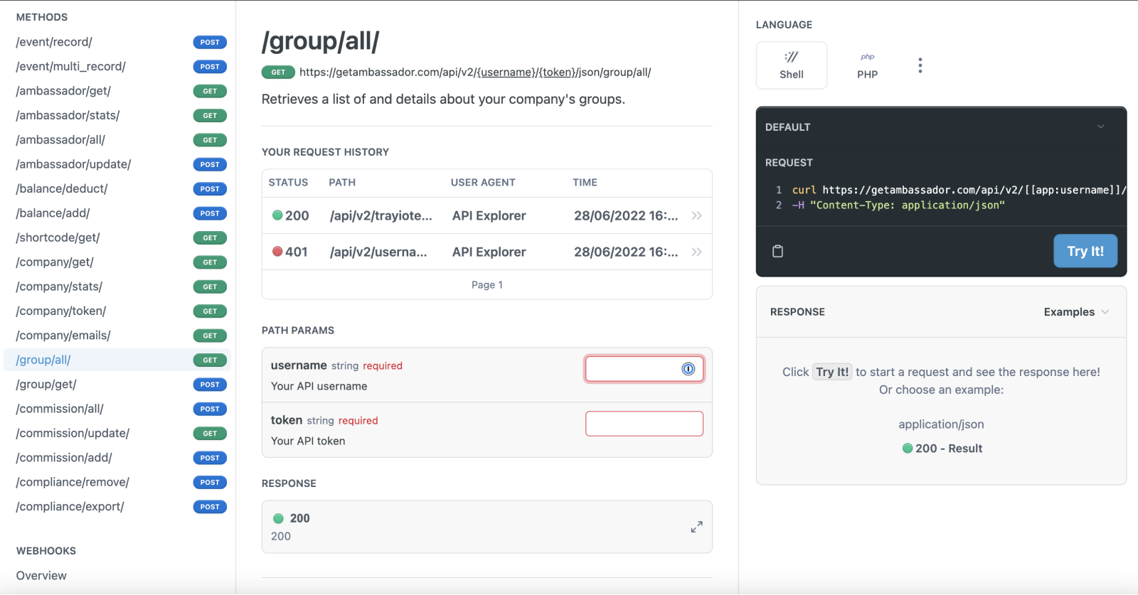 API CALL