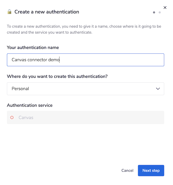 Auth window