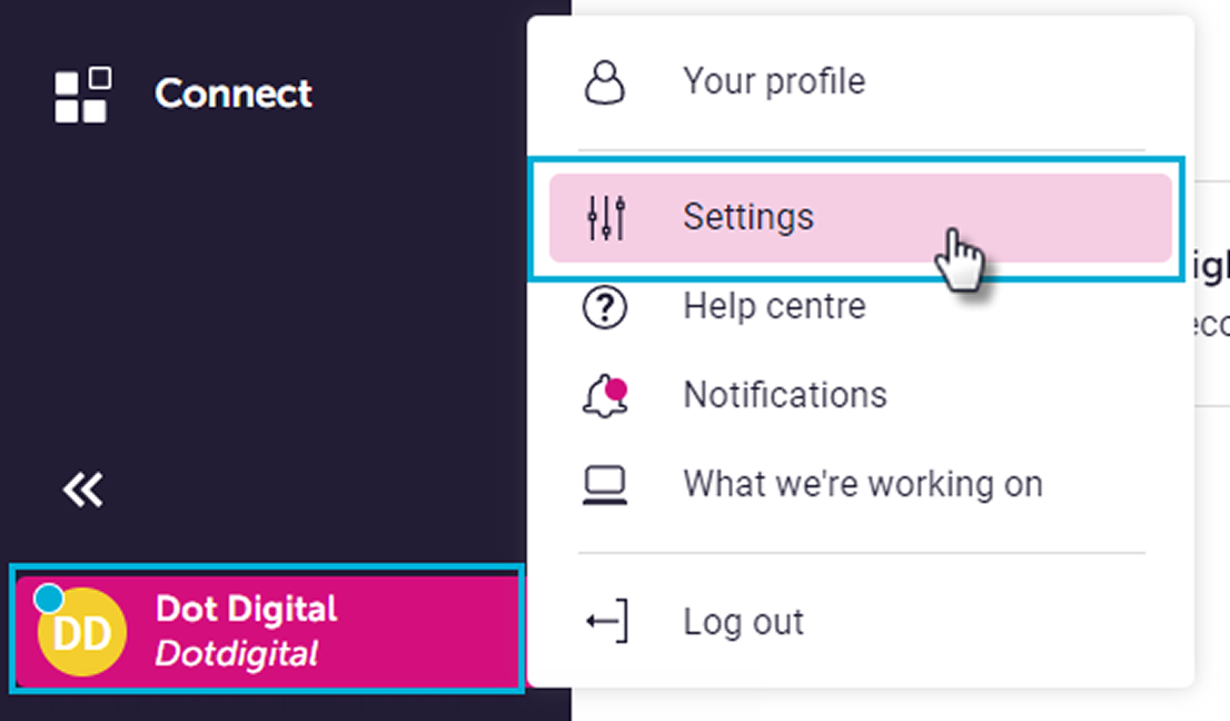 Dot digital dashboard