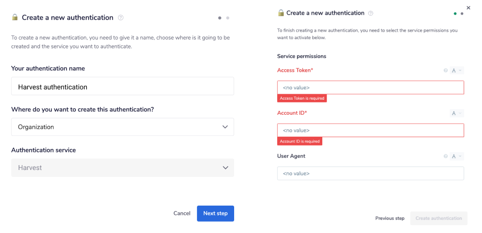 harvest-auth-popups