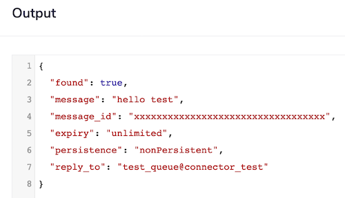 Get message output
