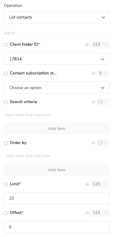 list contacts