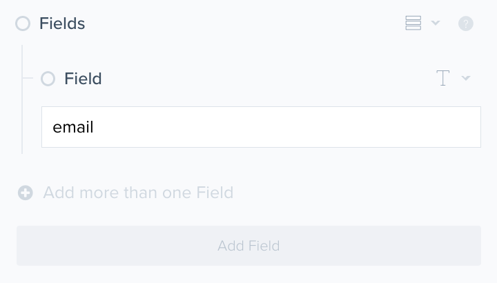 Fields selection