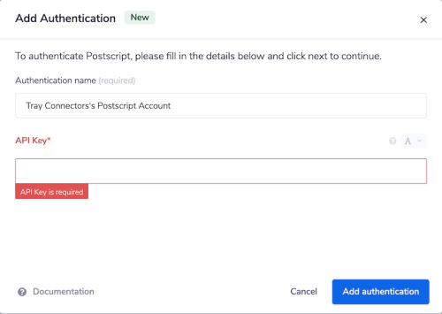 postscript-add-auth