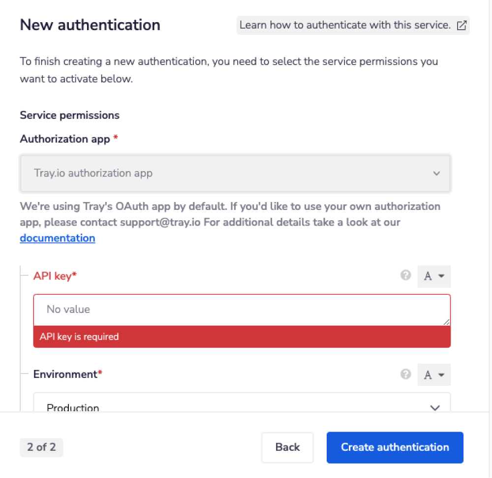TRIGGER AUTH POPUP