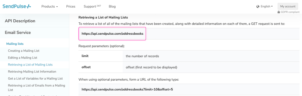 sendpulse-get-url