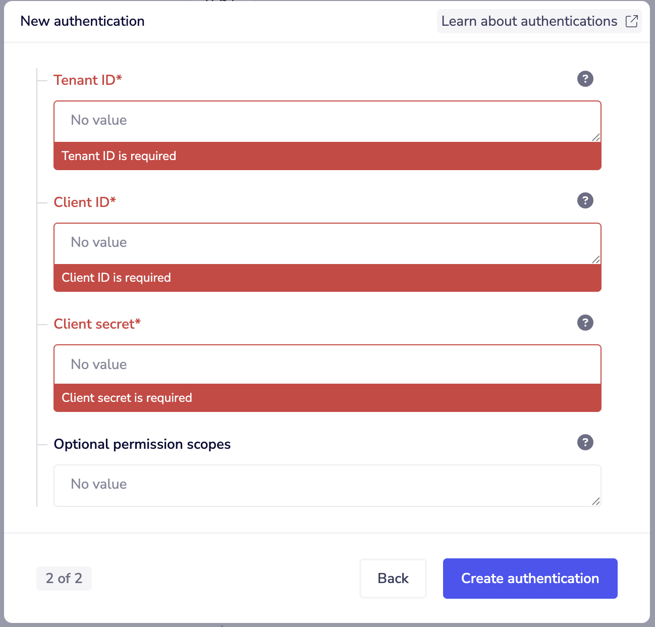 SharePoint v5 credentials form