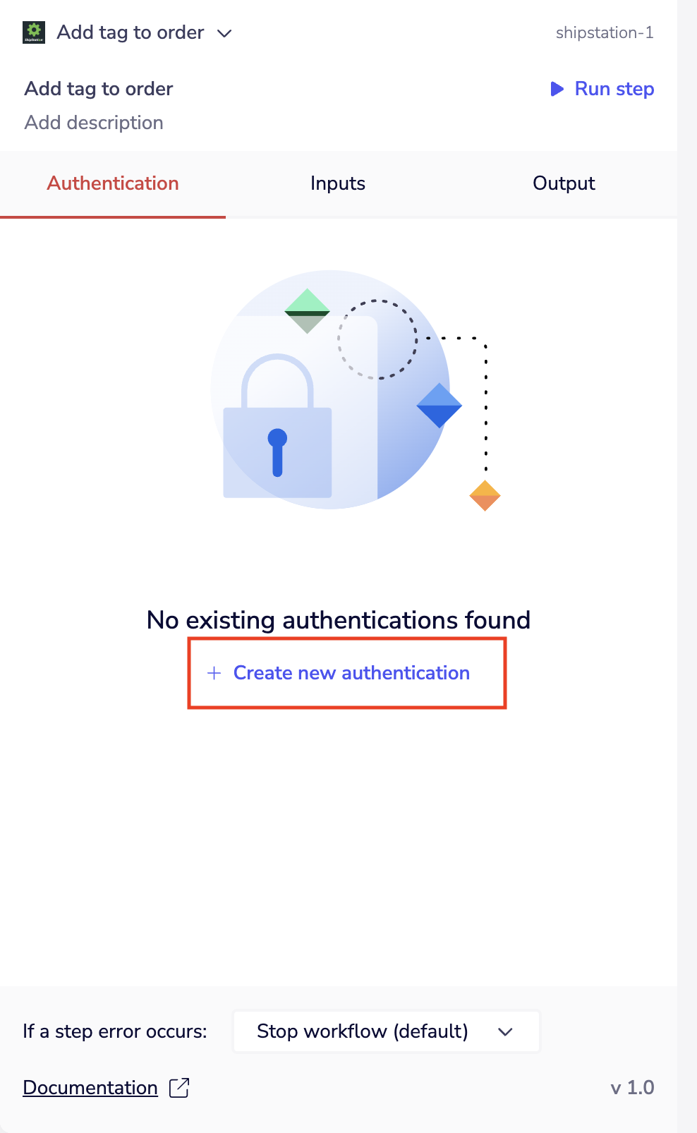 Create new authentication in Tray