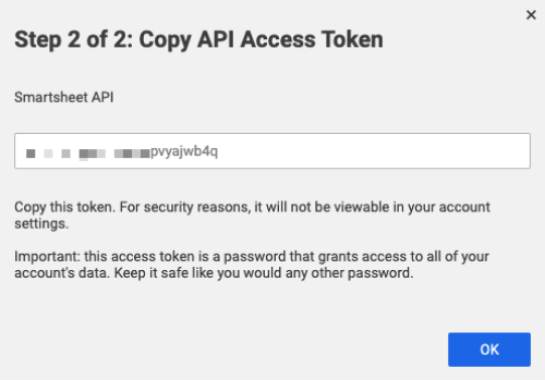 smartsheet-token