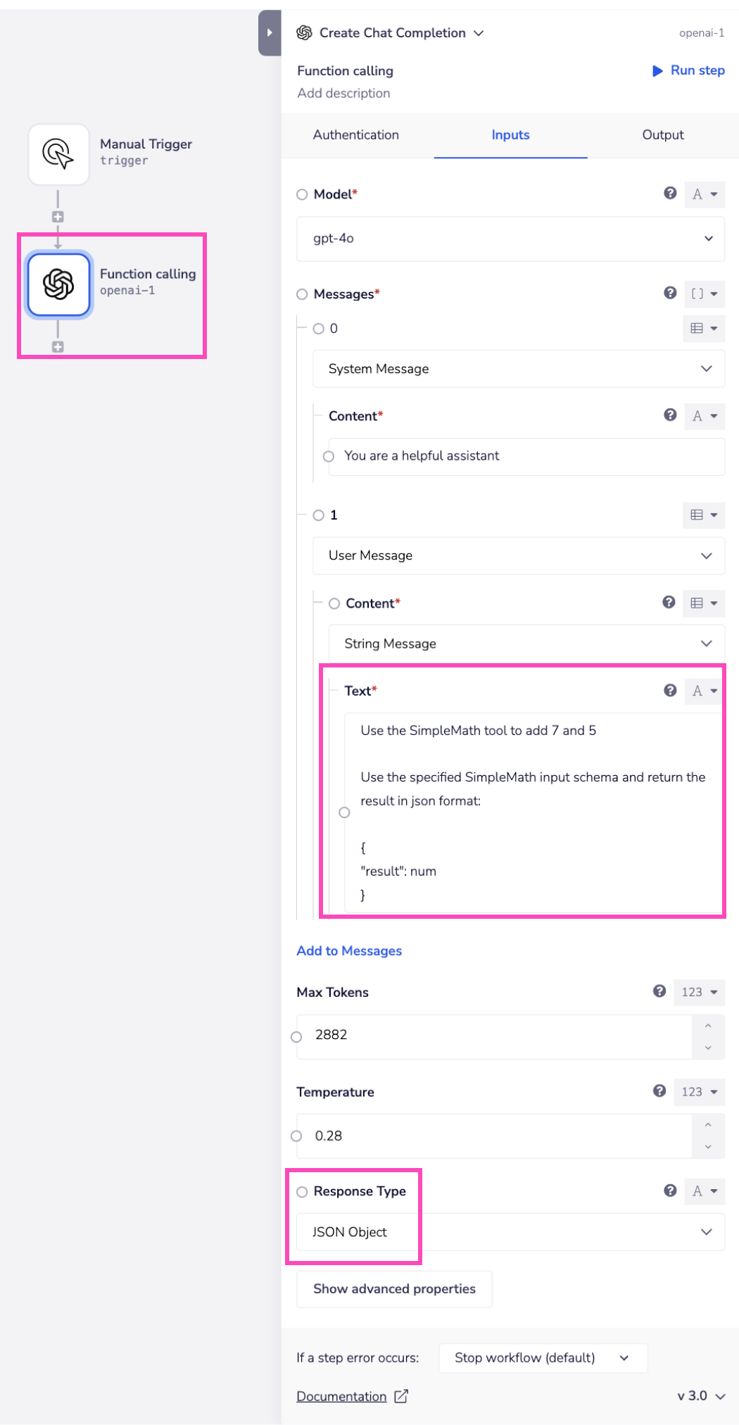 open AI function calling