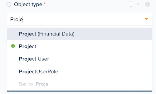 Select project
