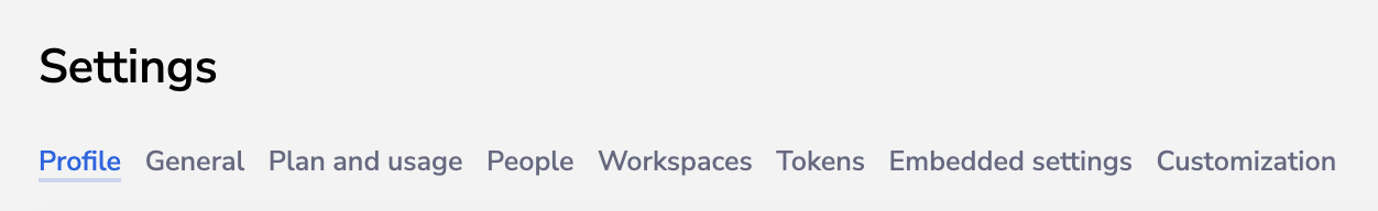 profile Settings