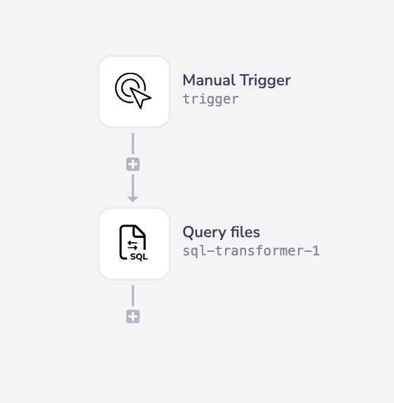 SQL Transformer workflow