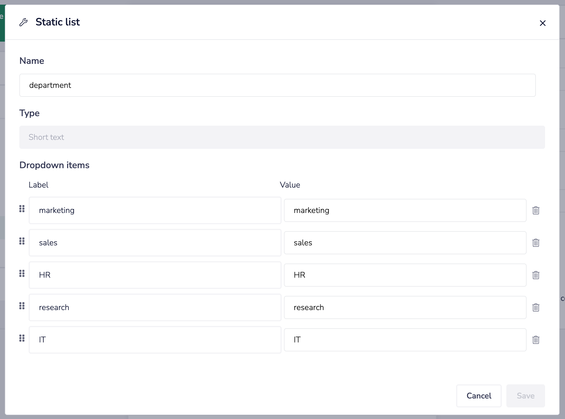 create-static-list