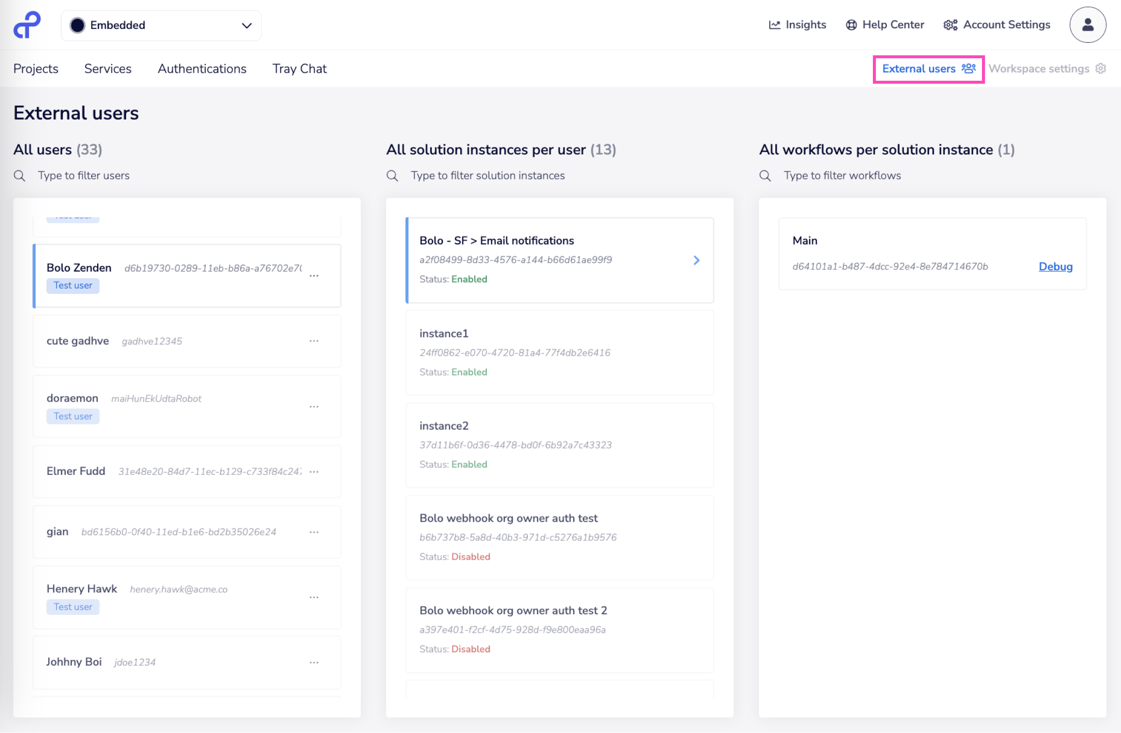 end users page