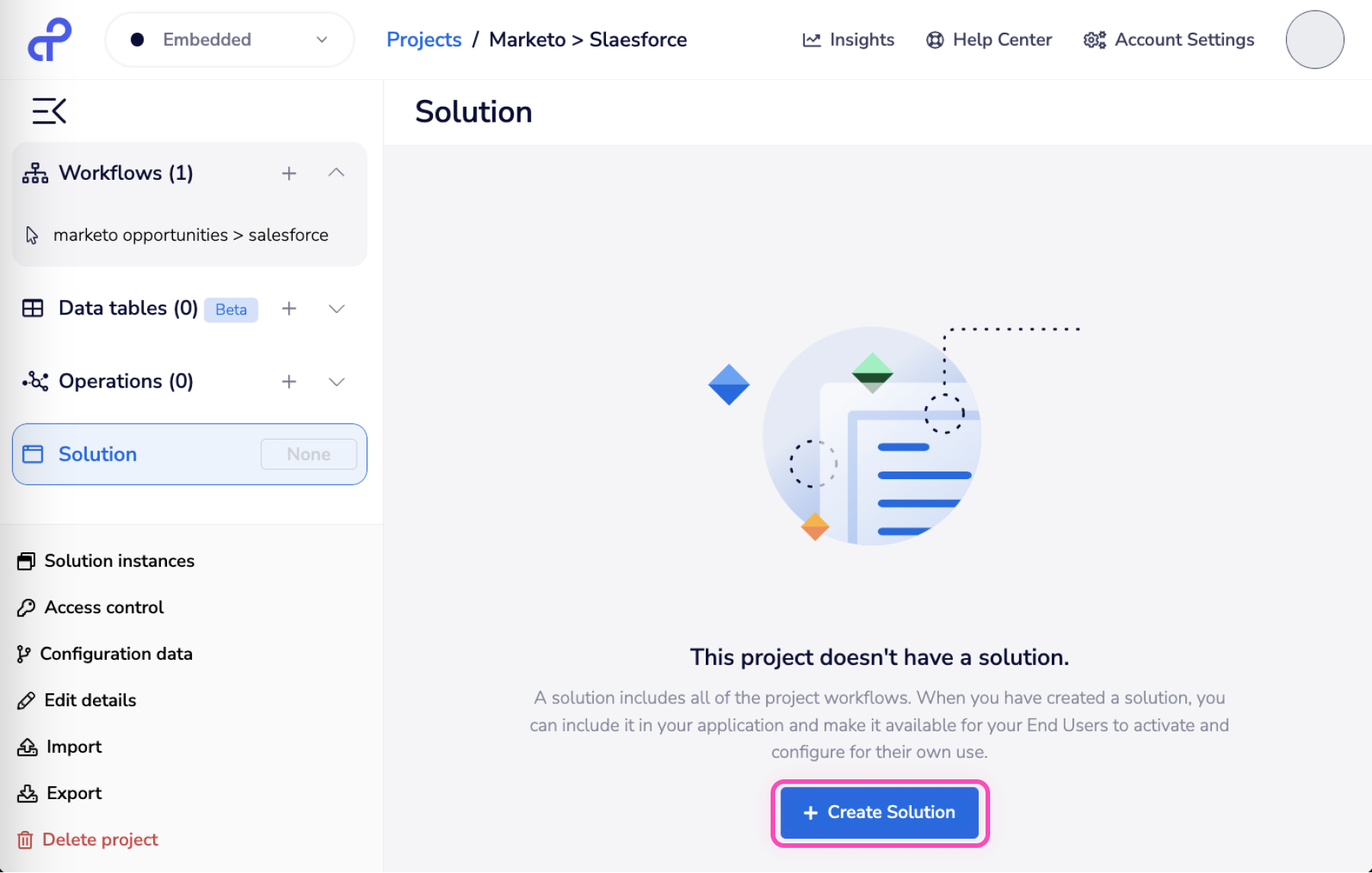 create solution