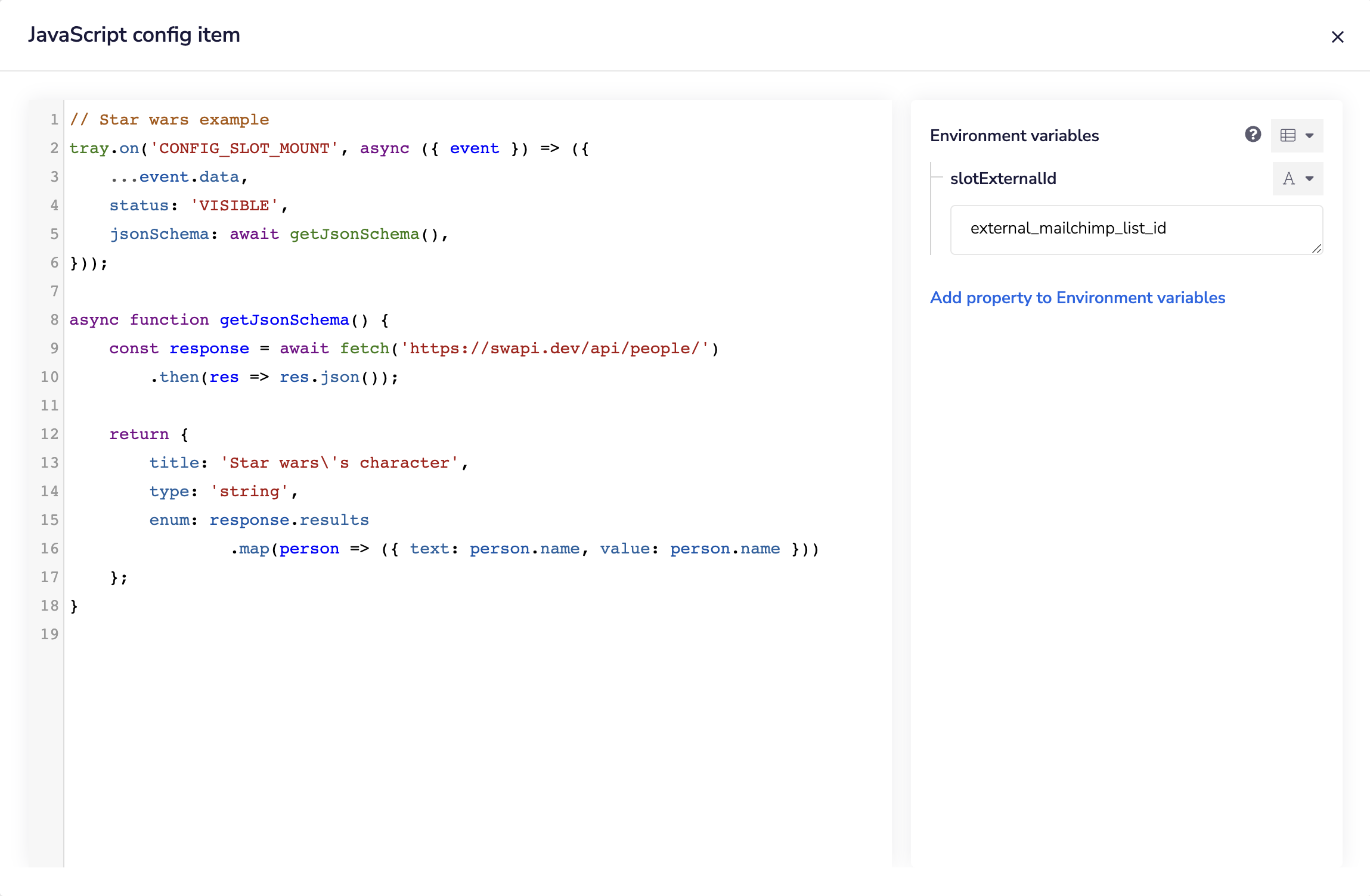 cw customJs